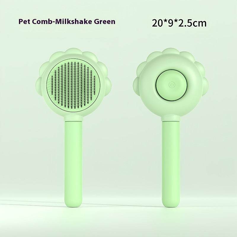 Brosse 2 en 1 auto-nettoyante pour chiens et chats