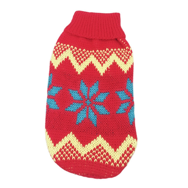 Pull en Tricot à Col Roulé Flocon de Neige - Papapattes