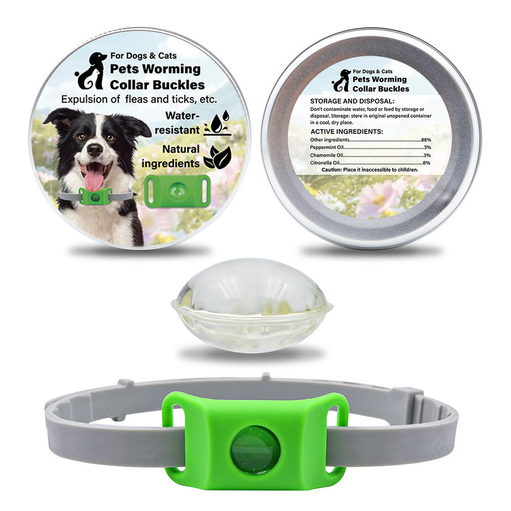 Collier en silicone anti-insectes pour chiens et chats