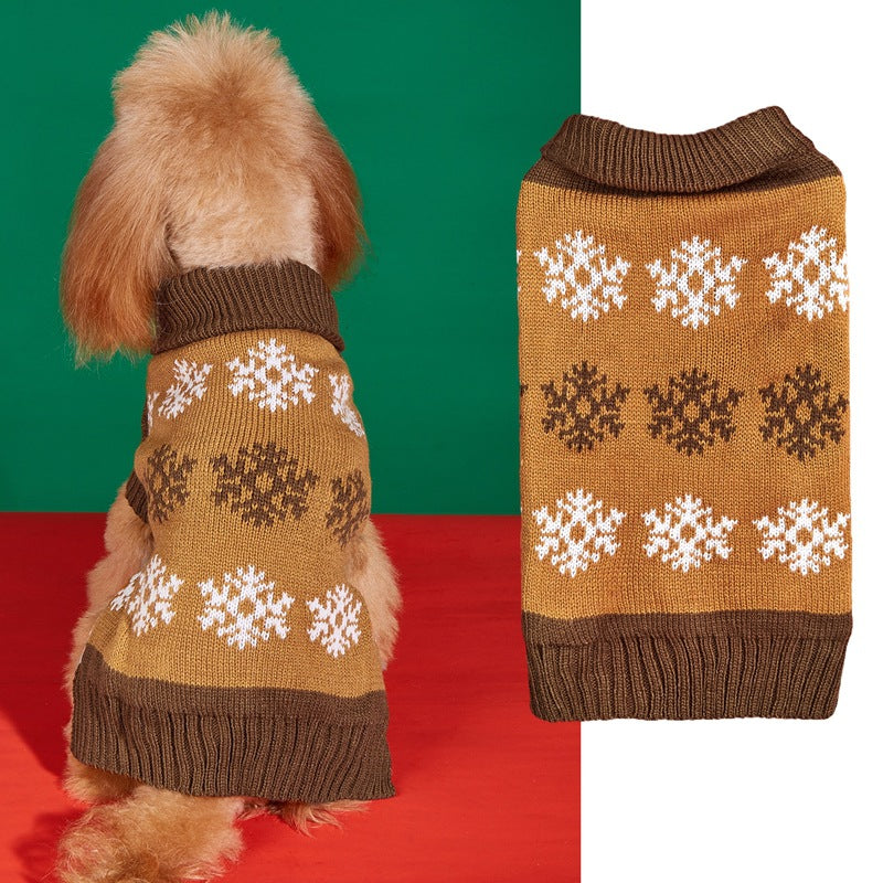 Pull de Noël Gris et Marron pour Chien - Papapattes