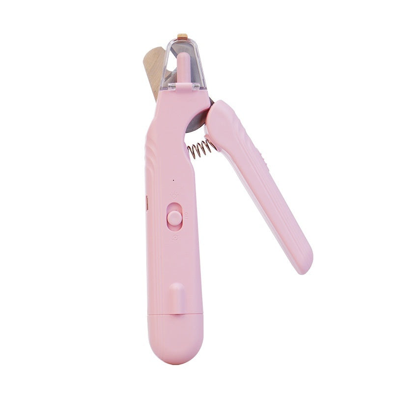 Coupe-ongles 2 en 1 avec LED pour chiens et chats, sûr et pratique.