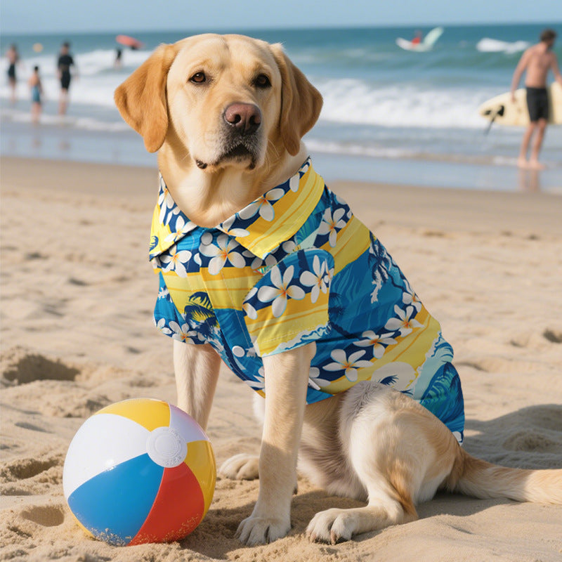 T-shirts pour grands chiens, maillots de plage imprimés
