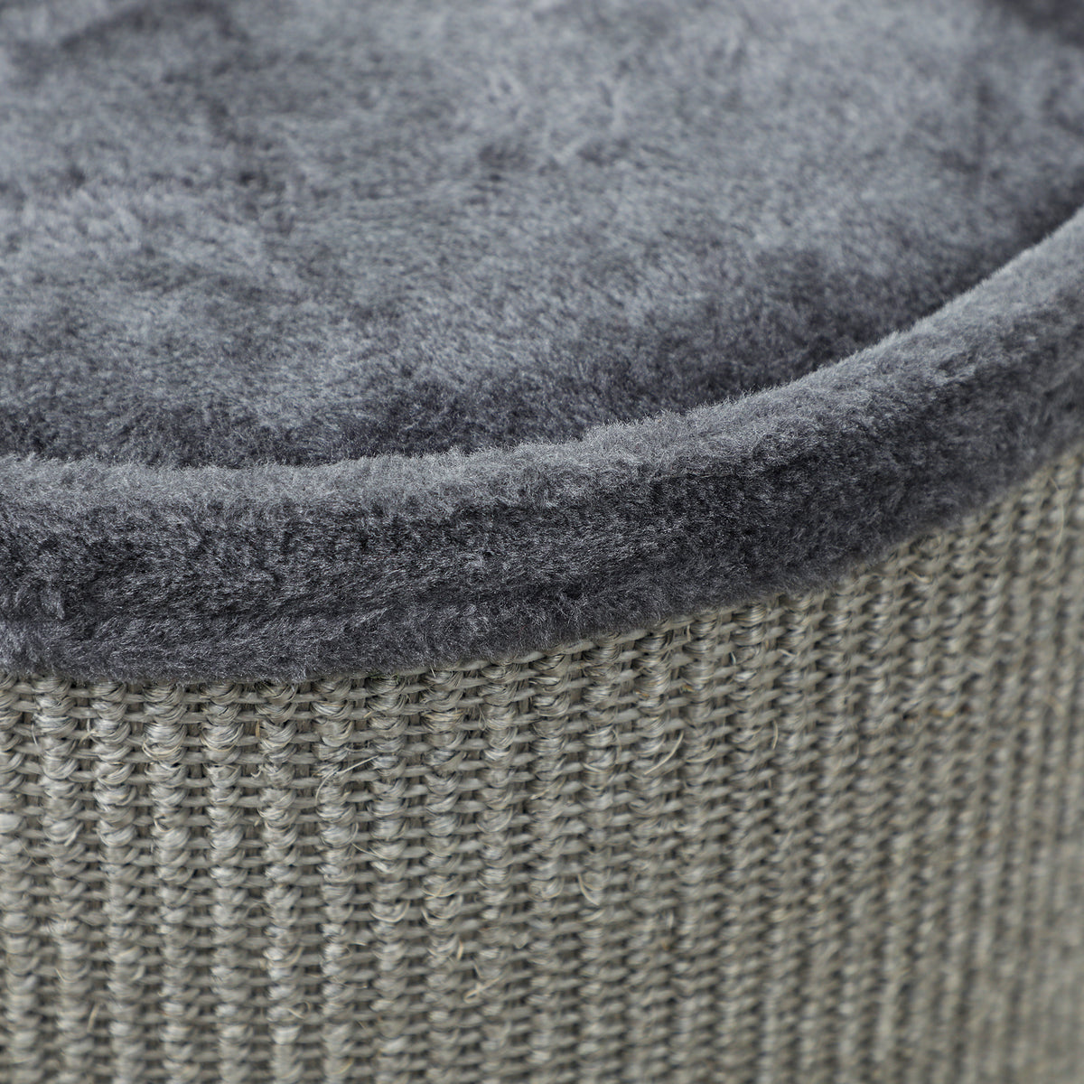 Tonneau à gratter pour chat, tour à griffer en sisal à 3 niveaux recouvert de peluche, Ø 38 x 70 cm, gris clair-8