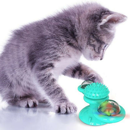 Jouet moulin à vent attrayant pour divertir les chats
