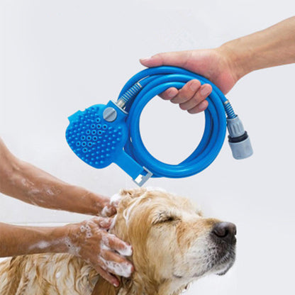 Outil de bain massant pour chiens, pour un toilettage relaxant.