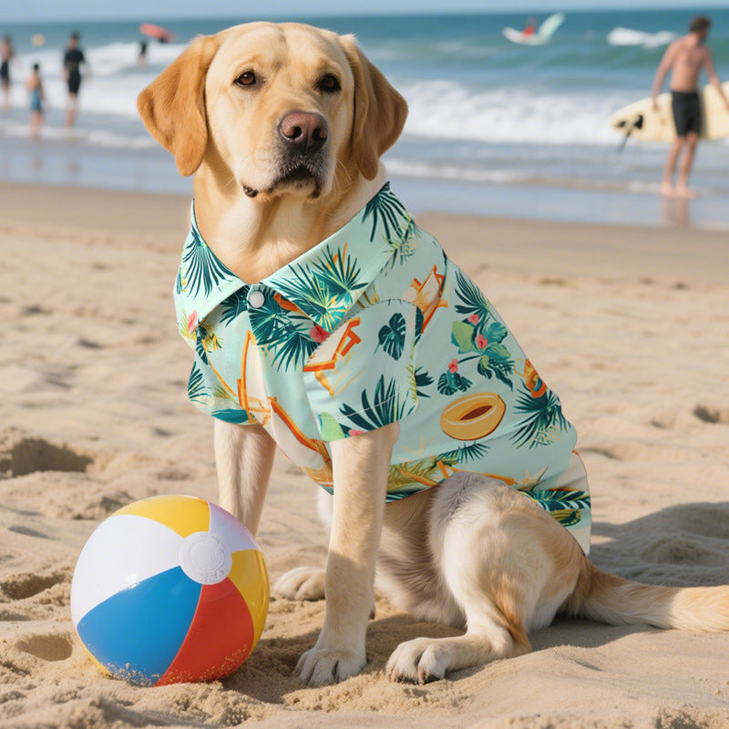 T-shirts pour grands chiens, maillots de plage imprimés