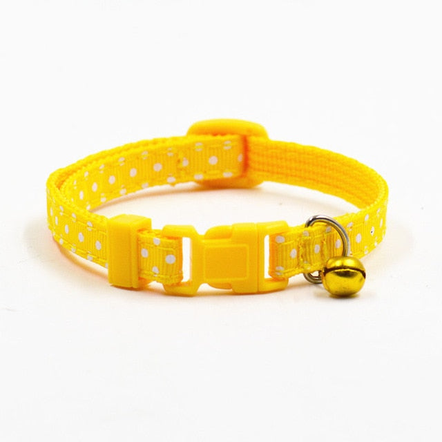Collier pour petit chien et chat ajustable avec cloche