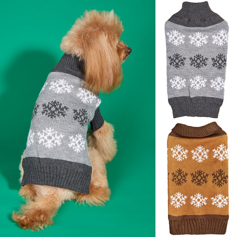 Pull de Noël Gris et Marron pour Chien - Papapattes