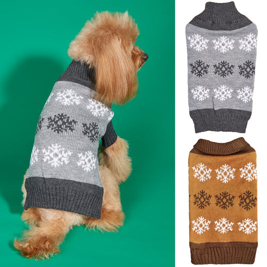 Pull de Noël Gris et Marron pour Chien - Papapattes