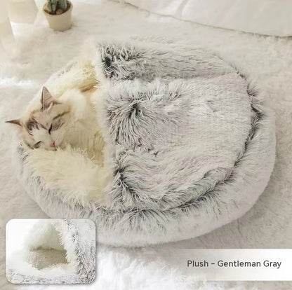 Lit douillet 2 en 1 pour chien et chat, confort partagé