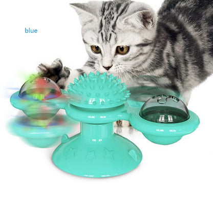 Jouet rotatif multifonction pour divertir les chats et les stimuler.