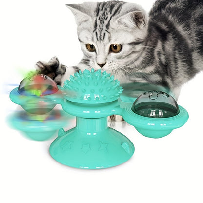 Jouet moulin à vent attrayant pour divertir les chats