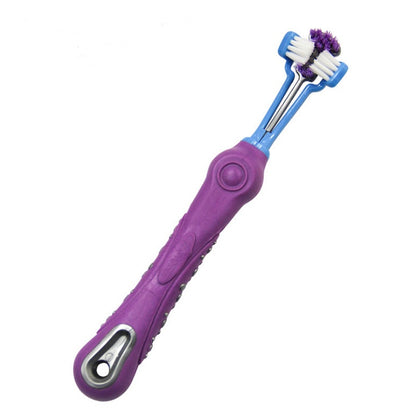 Brosse à dents triangulaire pour chien, soin dentaire