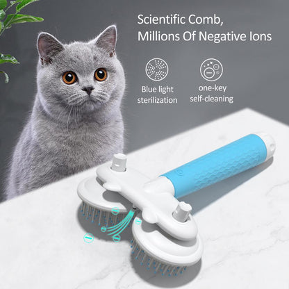 Brosse de toilettage double tête pour chats et chiens