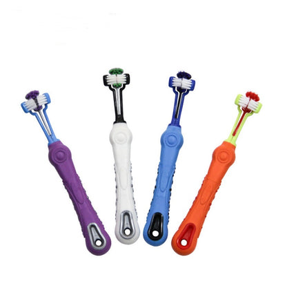 Brosse à dents triangulaire pour chien, soin dentaire