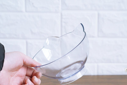 Gamelle inclinée transparente pour chats et chiens, pratique