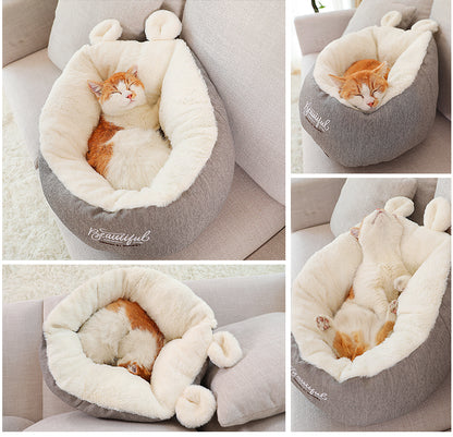 Coussin douillet chauffant conçu pour le confort des chiens.