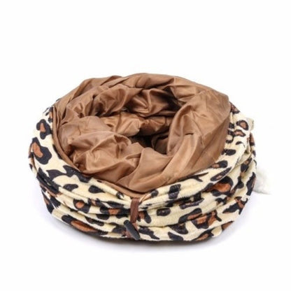 Tunnel de jeu en peluche pour chat - Papapattes