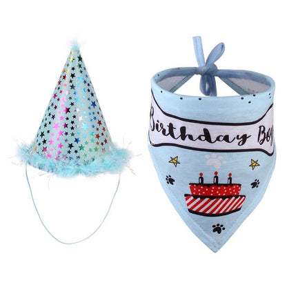 Chapeau d'anniversaire et serviette pour animaux - Papapattes