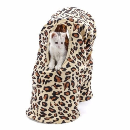 Tunnel de jeu en peluche pour chat - Papapattes