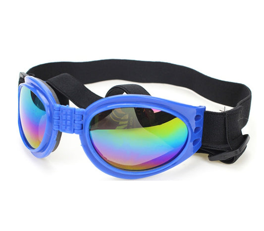 Lunettes de soleil pliables pour chien, style et protection contre les rayons UV.