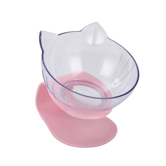 Gamelle inclinée transparente pour chats et chiens, pratique