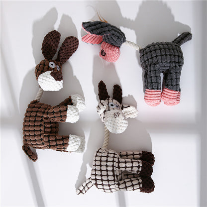 Jouet en Peluche Squeaky Donkey pour Chien - Papapattes