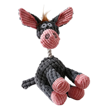 Jouet en Peluche Squeaky Donkey pour Chien - Papapattes
