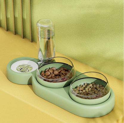 Gamelle Automatique Double avec Fontaine pour Chien et Chat - Papapattes