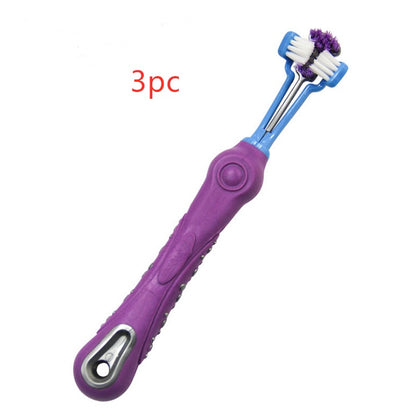 Brosse à dents triangulaire pour chien, soin dentaire