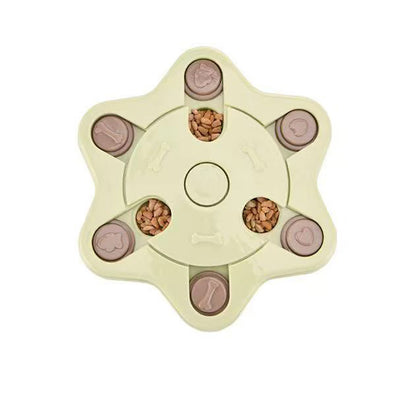 Jouet puzzle interactif pour chien, idéal pour les repas lents.