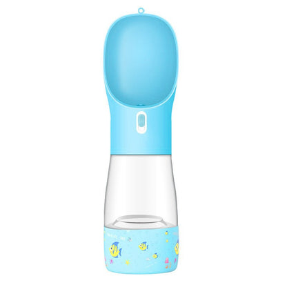 Gourde et gamelle portable pour chien, pratique pour les promenades et voyages.