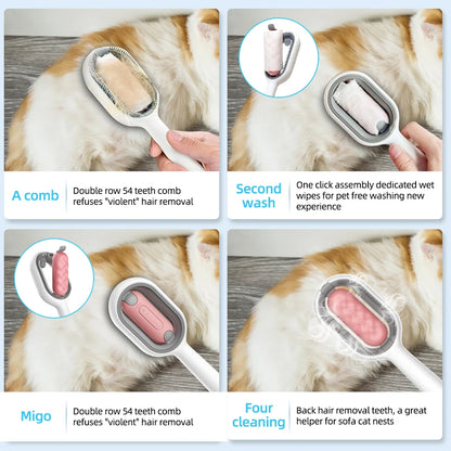 Brosse à poils innovante pour chats, douce au toucher