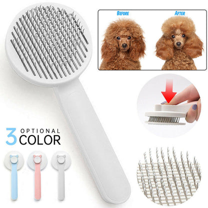 Brosse auto-nettoyante pour chats et chiens, pratique et efficace