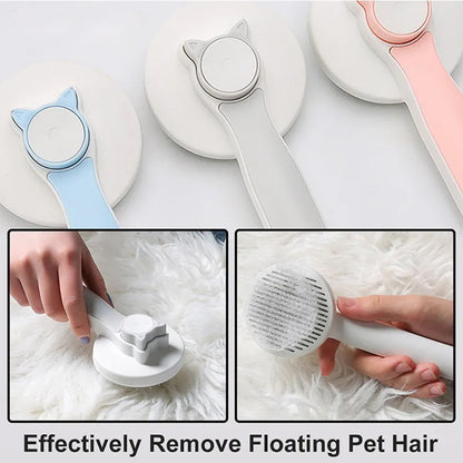 Brosse auto-nettoyante pour chats et chiens, pratique et efficace