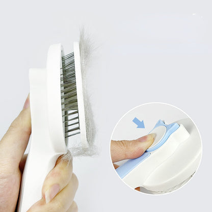 Brosse auto-nettoyante pour chats et chiens, pratique et efficace