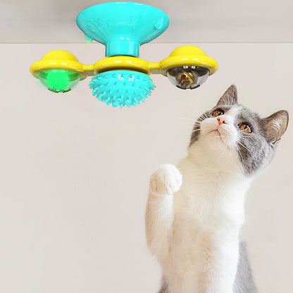 Jouet rotatif multifonction pour divertir les chats et les stimuler.