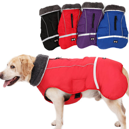 Vêtement chaud réfléchissant pour grand chien - Papapattes