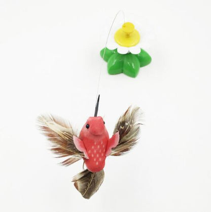 Fleur électrique rotative qui divertit et stimule les animaux.