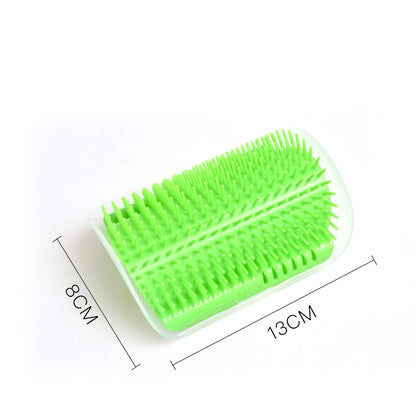 Brosse auto-toilette pour chat, massage et toilettage combinés.