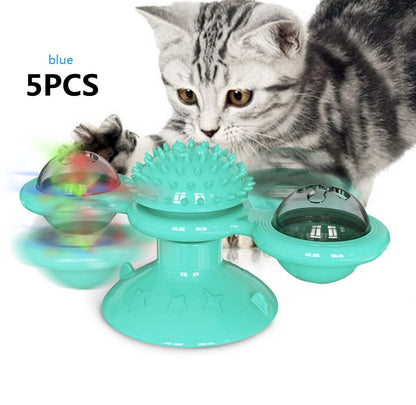 Jouet rotatif multifonction pour divertir les chats et les stimuler.