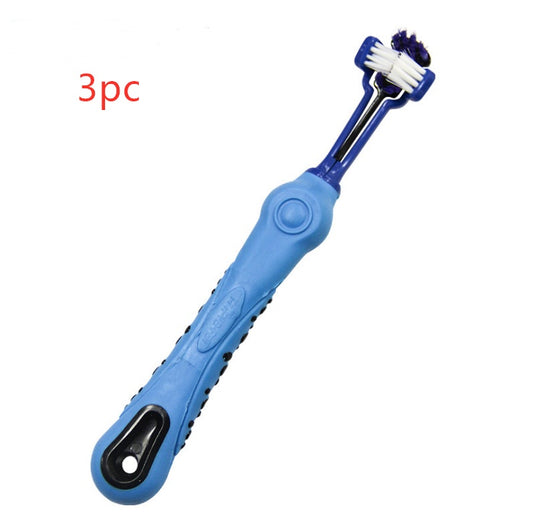 Brosse à dents triangulaire pour chien, soin dentaire
