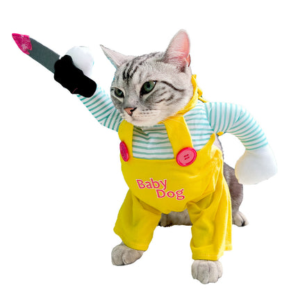 Costume de Chat Assassin Jaune - Papapattes