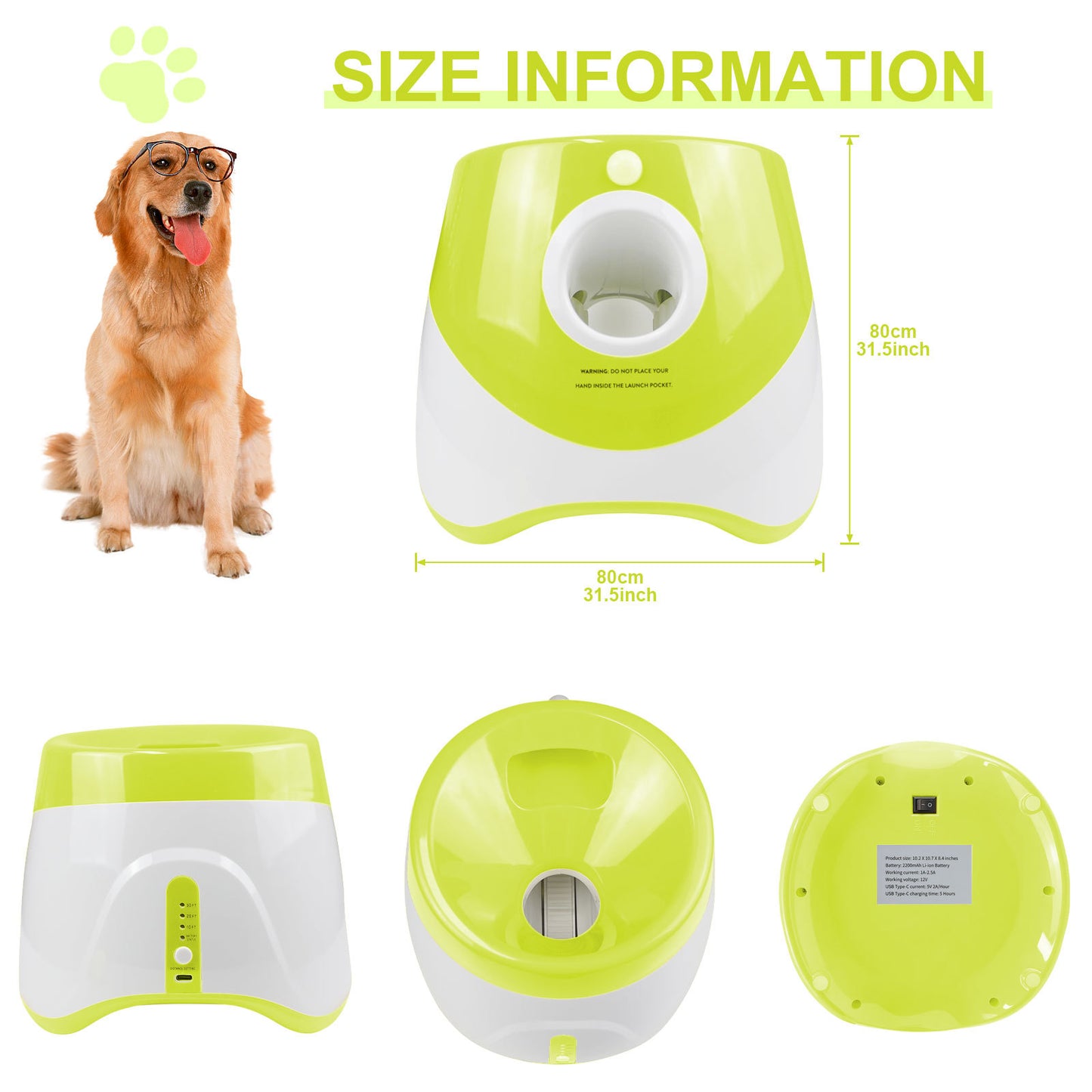 Lanceur de balle automatique pour chien interactif