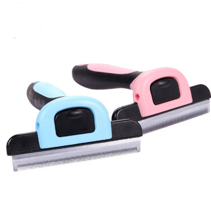 Peigne de retrait des poils pour chiens et chats, doux et efficace.