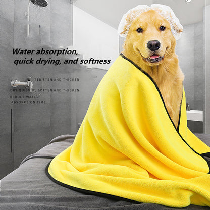 Serviettes pour animaux, douces et absorbantes, parfaites après le bain.