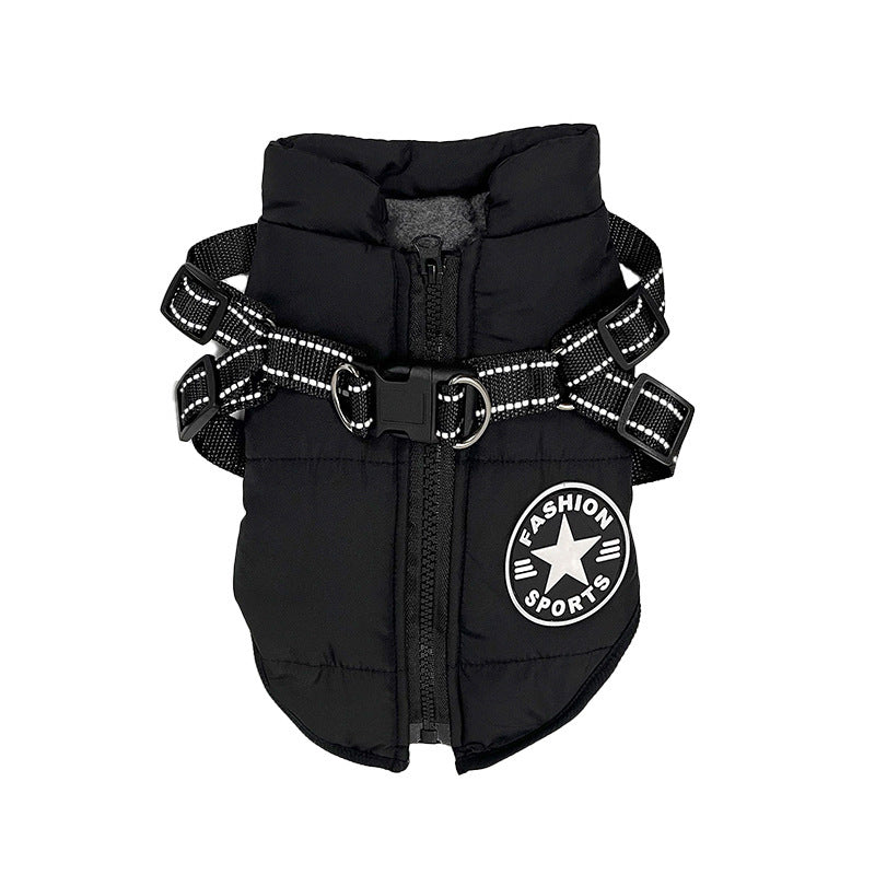 Manteau imperméable pour chien avec harnais intégré