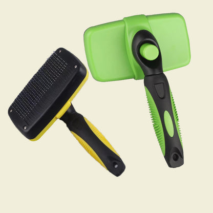 Peigne automatique rétractable pour toilettage chiens et chats.