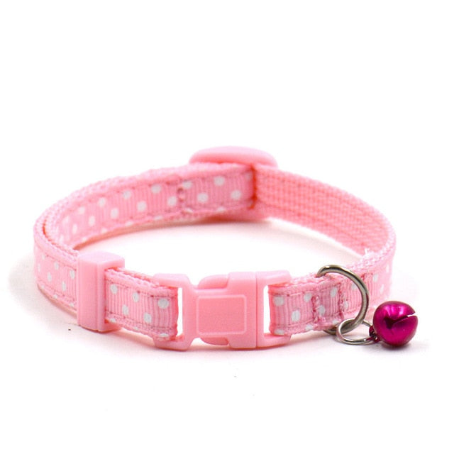 Collier pour petit chien et chat ajustable avec cloche