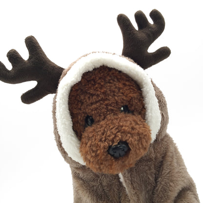 Vêtement de Noël élaphe pour chien, parfait pour les fêtes.